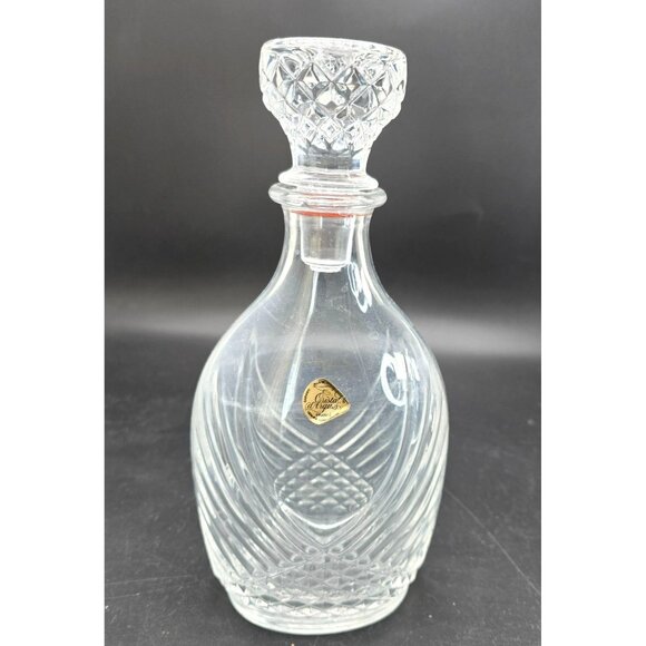 Courvoisier Crystal Decanter With Stopper Barware Cristal D'Arques JJ4090 - Picture 1 of 7